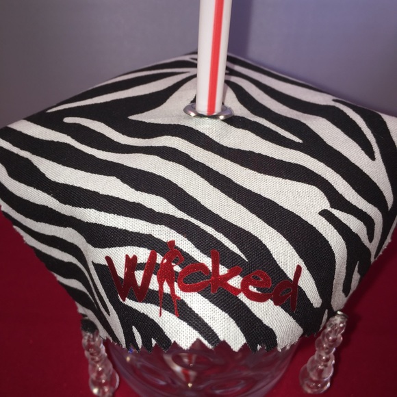 Zebra Print Beaded Drink Cover - Picture 5 of 8